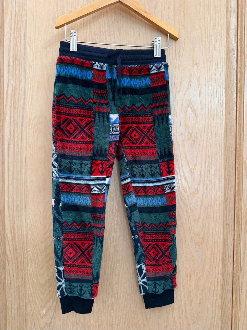 Vineyard Vines Kids Holiday Patterned Pajama Bottoms in Red, Green, Blue